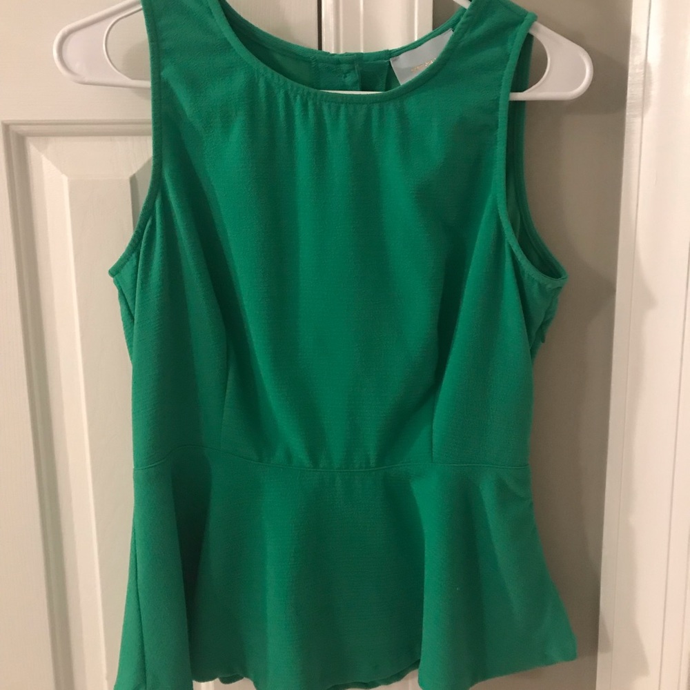 Peplum Top with button back